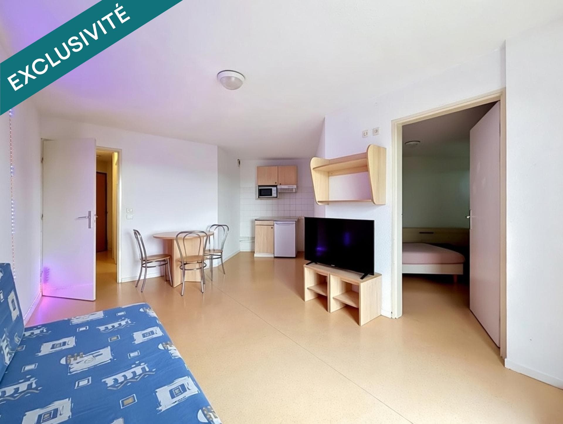Appartement loué de type F2 avec parking