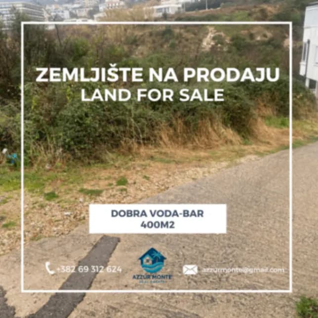 Prodaja, Zemljište, 400m2, Dobre Vode, Bar