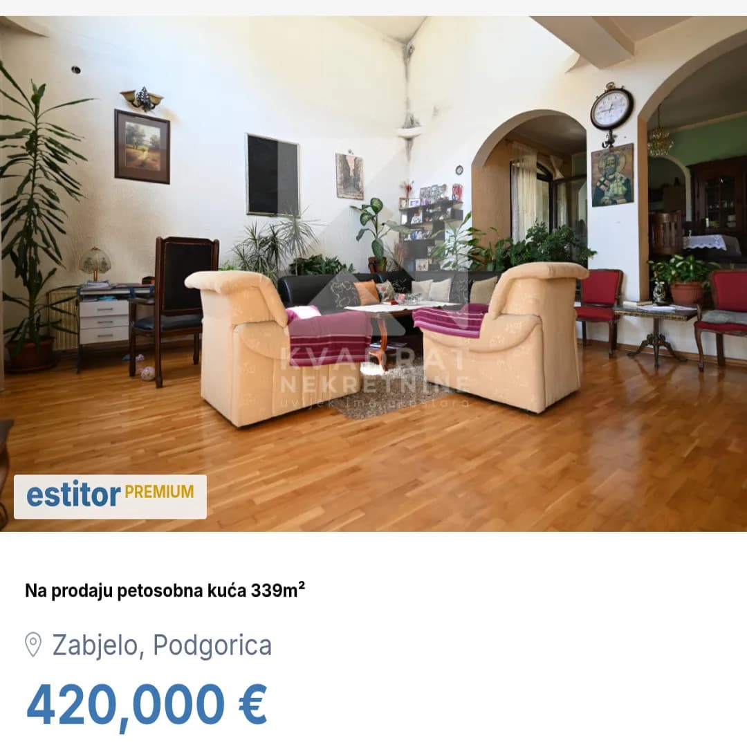 Prodaja, Kuća, Podgorica, Zabjelo, 339m2