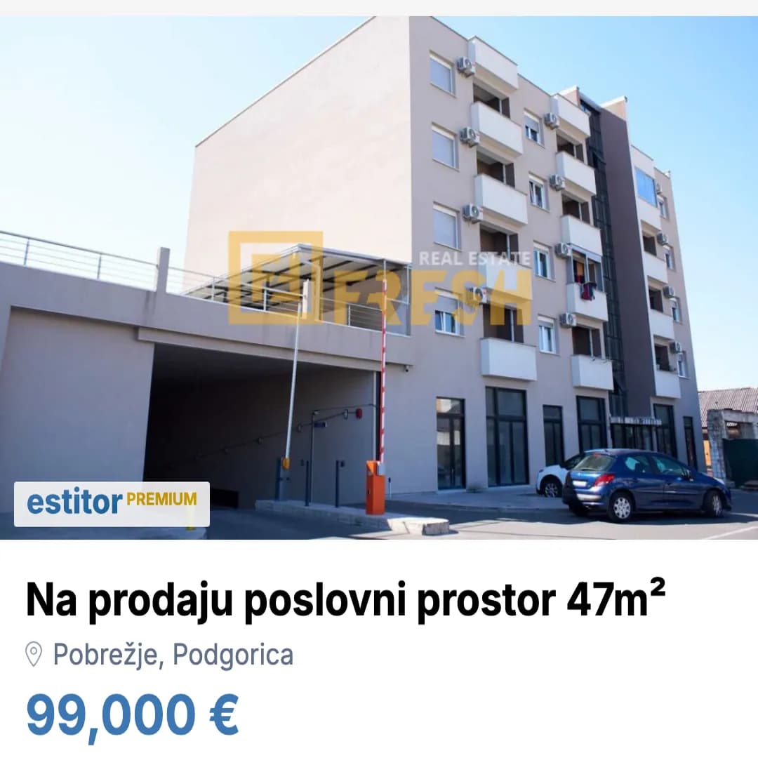 Poslovni prostor, 47m2, Pobrežje, Prodaja