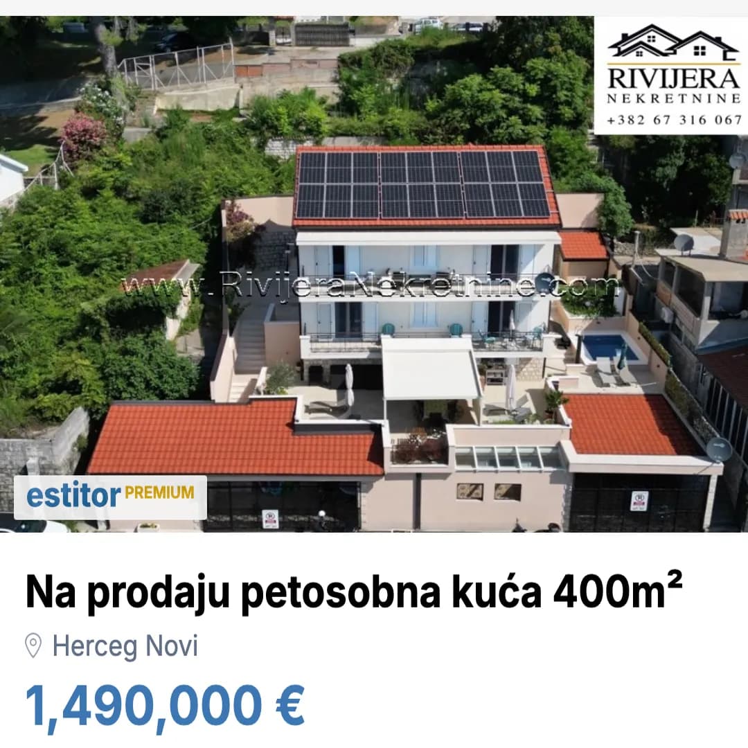 Luksuzna kuca prvi red do mora Bijela