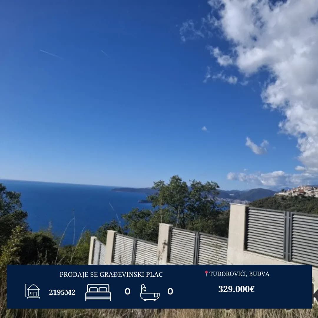 Prodaja, Zemljište, 2195m2, Tudorovići, Budva