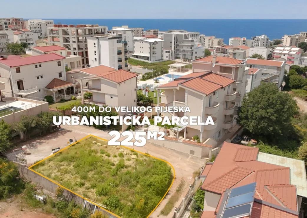 NA PRODAJU — Urbanizovan plac u Velikom Pijesku, 400 m od plaže