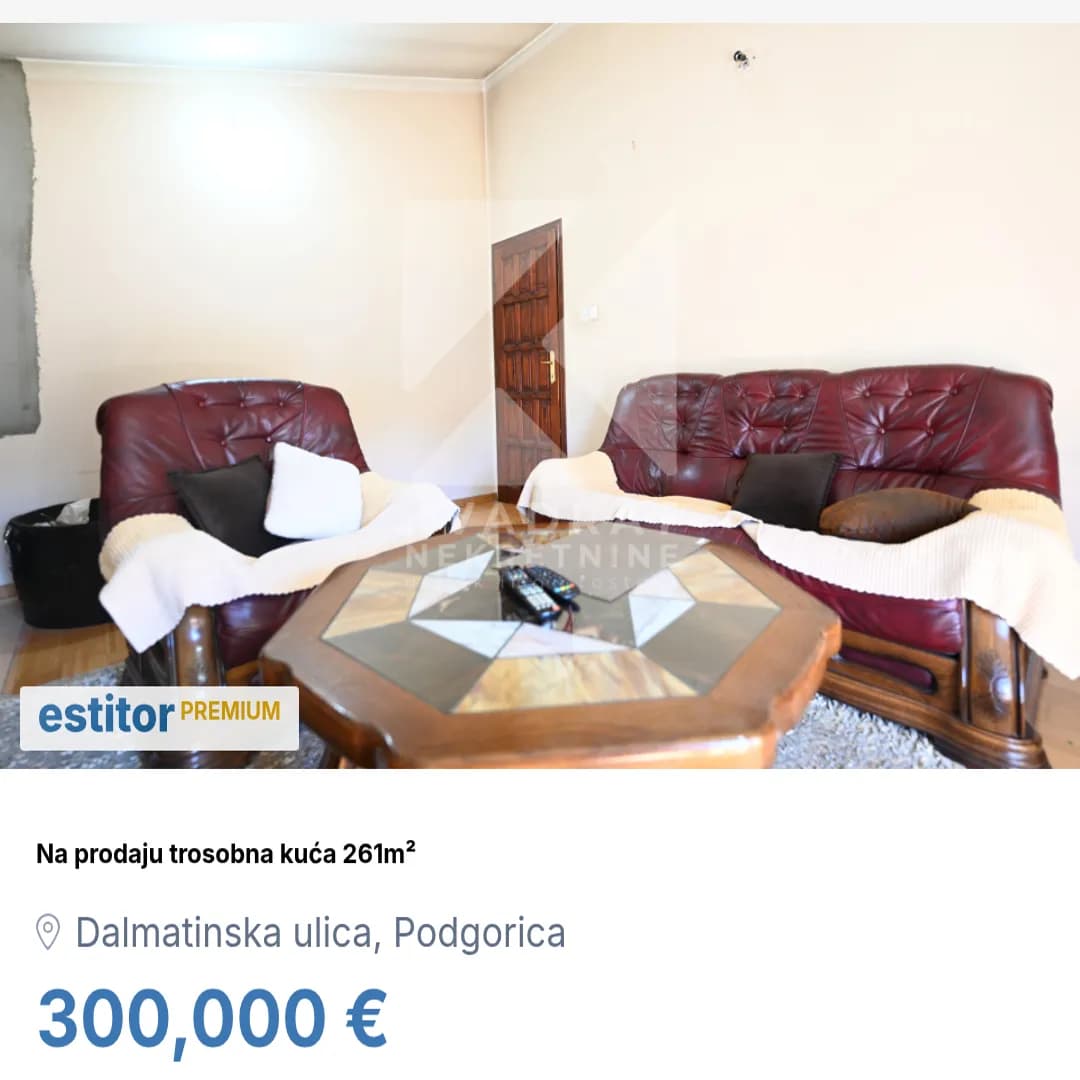 Prodaja, Kuća, Podgorica, Dalmatinska ulica, 261m2