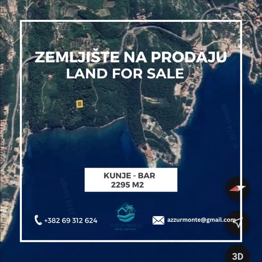 Prodaja, Zemljište, 2295m2, Utjeha, Bar