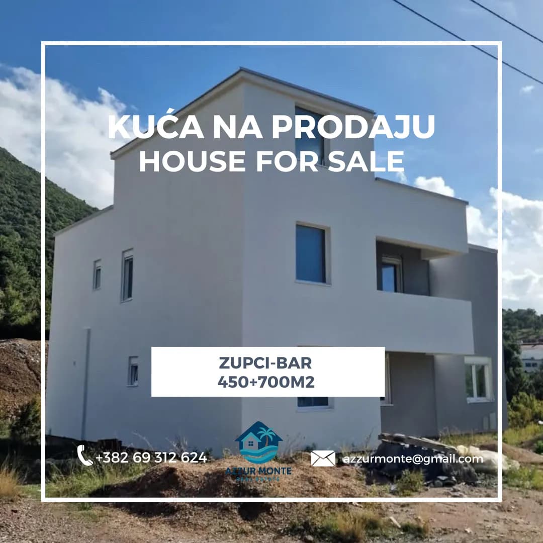 Prodaja, Kuća ili Vila, 450m2, Župci, Bar