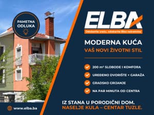 MODERNA KUĆA NOVIJE GRADNJE - KULA, TUZLA 200 m2