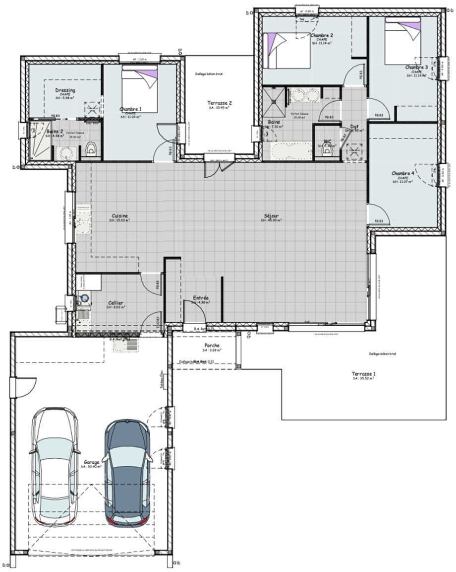 Projet de construction d'une maison 140 m² avec terrain à MONTCEAU-LES-MINES (71)