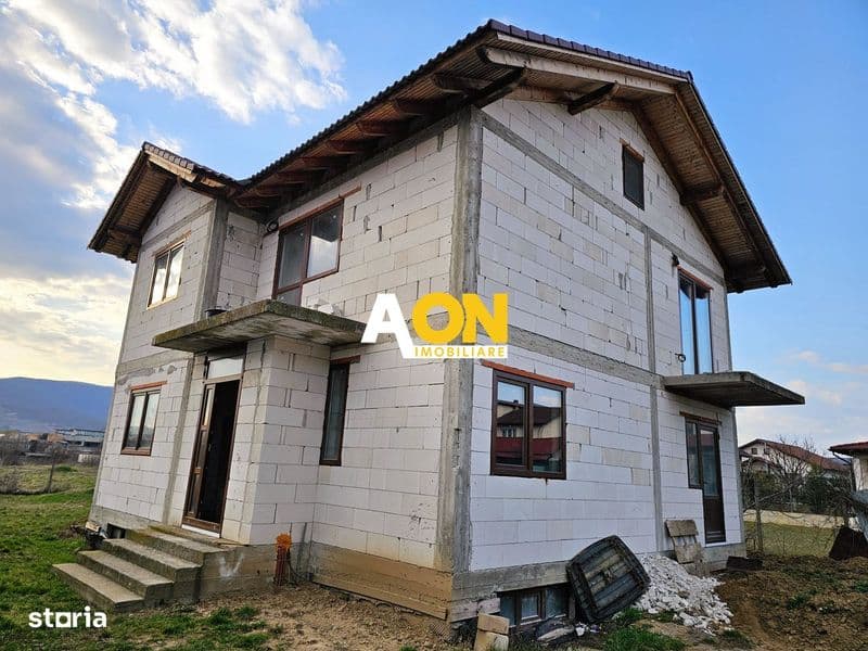 Casă S+P+1 la roșu, 5 camere, teren 500 mp, Ampoi 3, Alba Iulia