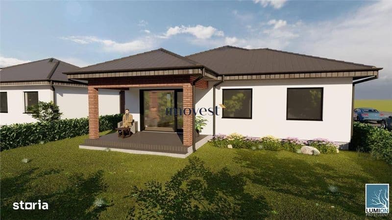 Casa Noua Semifinisata de Vanzare | 3 Dormitoare | 500 mp teren | Peti