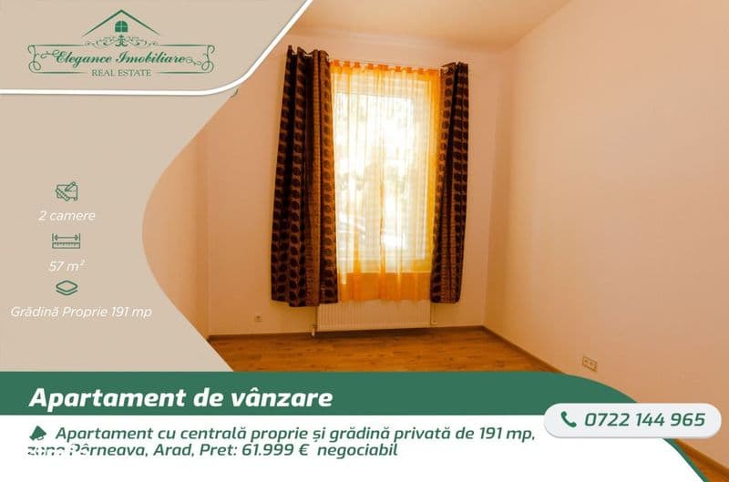 Apartament cu centrala proprie si gradina privata de 191 mp, zona Parn