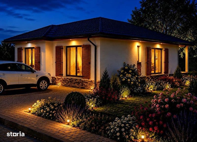 Casă pe un nivel la cheie, 184 mp,teren 650 mp,fotovoltaice,LIVEZENI