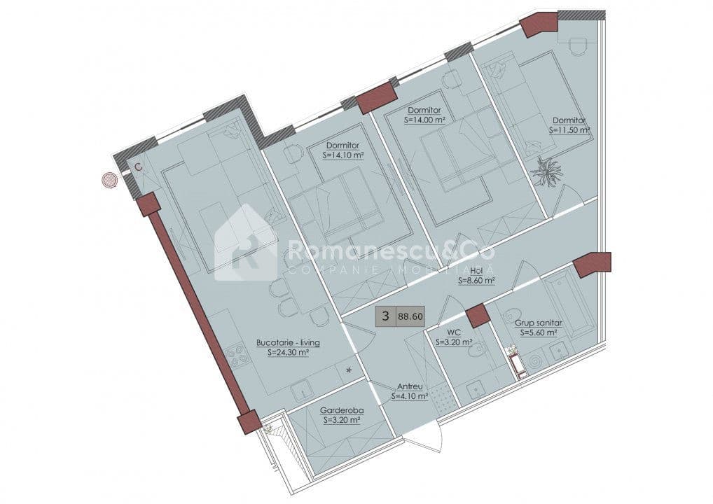 Apartament cu 3 camere,  Ciocana,  Chișinău,  Chișinău mun.
