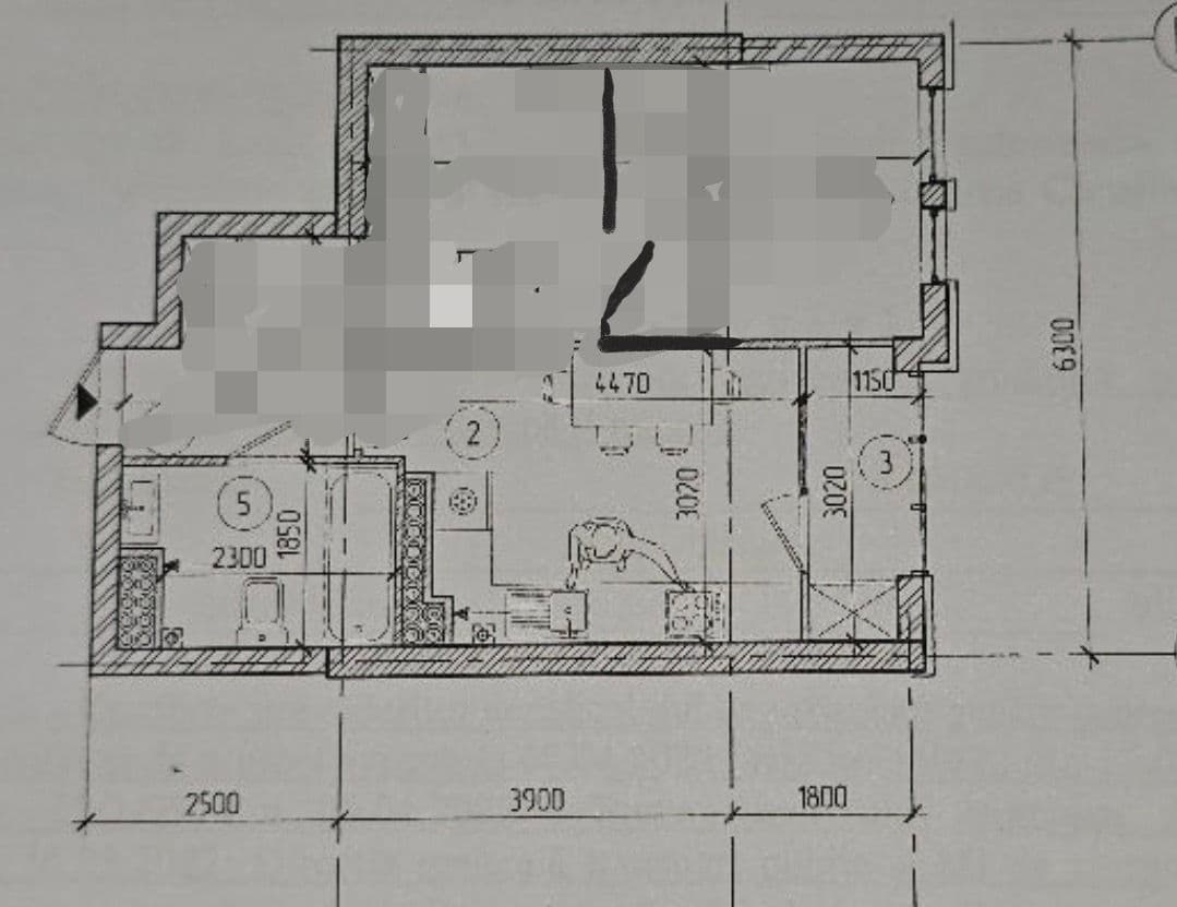 Apartament cu 1 cameră, 42 m², 5 etaj