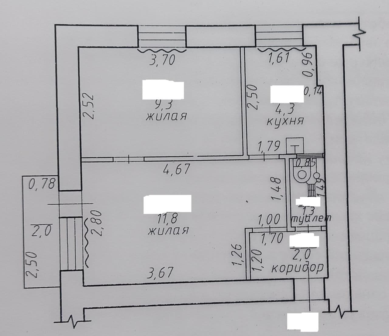 Apartament cu 2 camere, 30 m², 2 etaj
