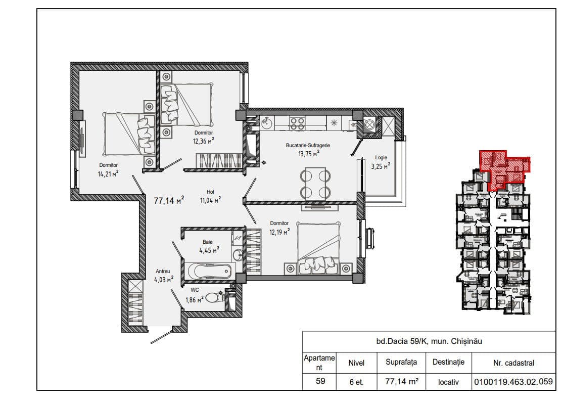 Apartament cu 3 camere,  Botanica,  Chișinău,  Chișinău mun.