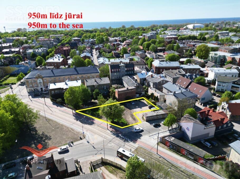 Land, 842.0 m², 842 kvm zeme apbūvei centrā 950m no jūras Katoļu ielā 6, Liepājā. 
Saskaņā ar L, Liepāja