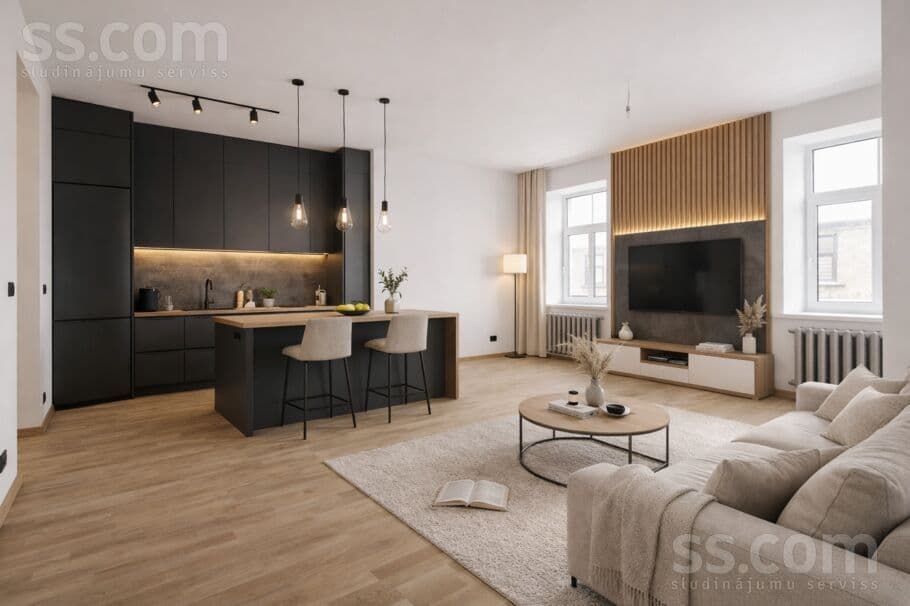 2 rooms, 50.0 m², Pārdod plašu un tikko kapitāli remontētu 2 istabu dzīvokli Rīgas, Centre