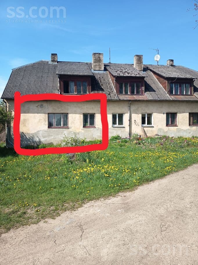 2 rooms, 45.0 m², Divu istabu dzīvoklis pilsētas nomalē, feini kaimiņi, mazdārziņš, Jēkabpils