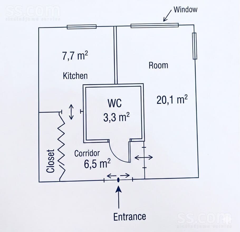 1 rooms, 38.0 m², Īpašnieks pārdod vienistabas dzīvokli Celtniekos. 
Pirmais stāv, Jēkabpils