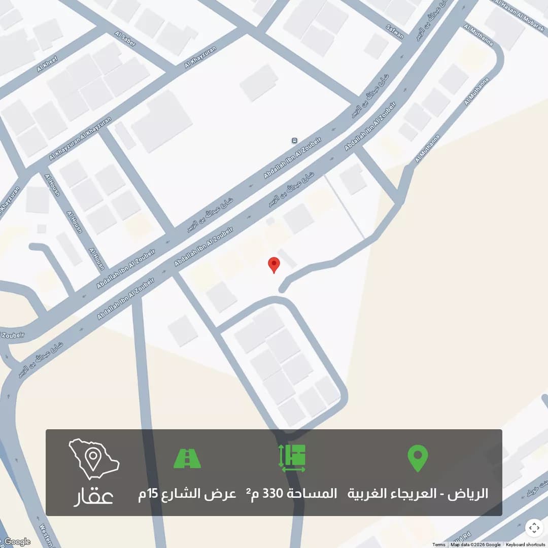 أرض للبيع في شارع المثنى, حي العريجاء الغربي, مدينة الرياض, منطقة الرياض