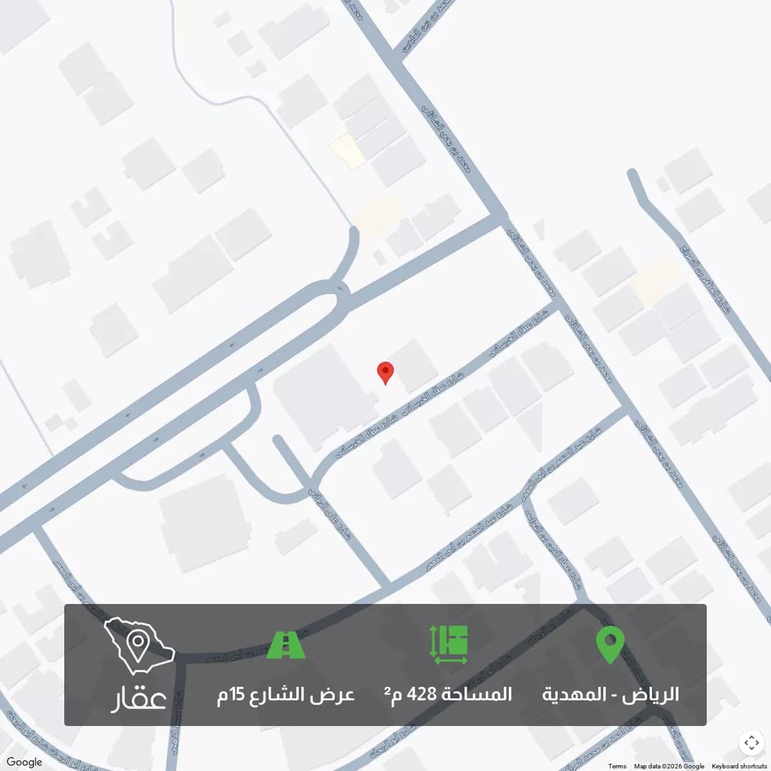 أرض للبيع في شارع عطاء الخراساني, حي المهدية, مدينة الرياض, منطقة الرياض