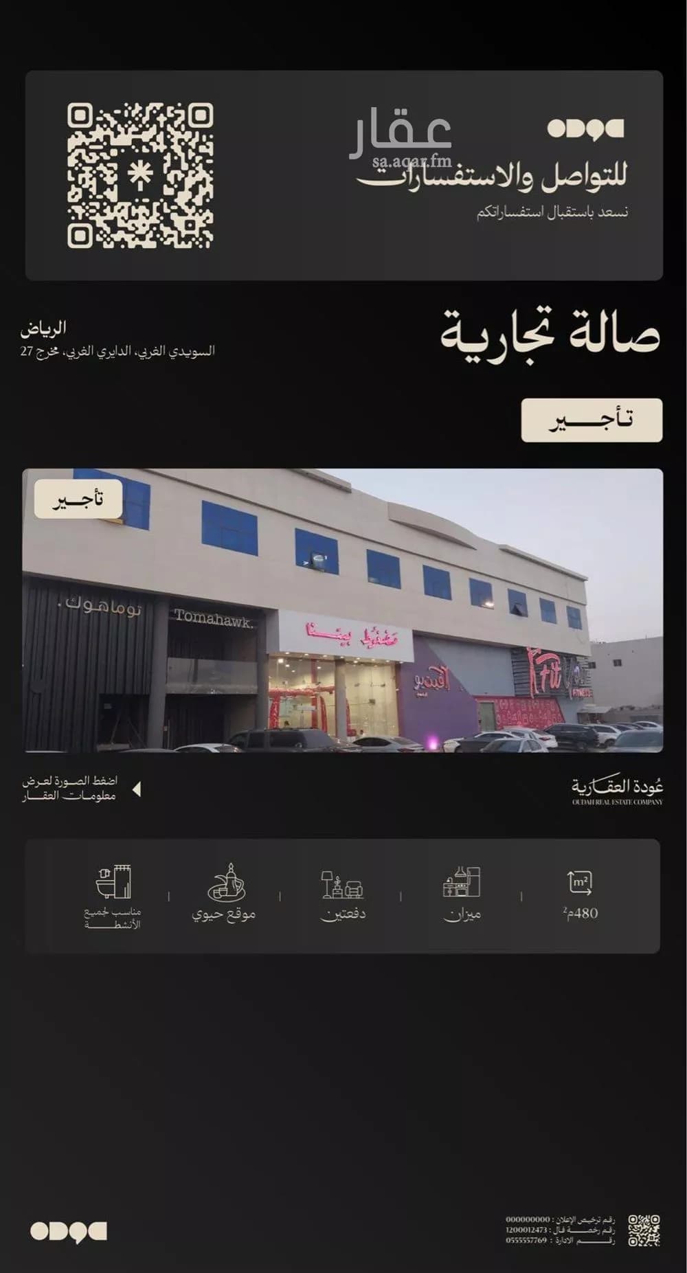 محل للإيجار في شارع الدائري الغربي الفرعي, حي السويدي الغربي, مدينة الرياض, منطقة الرياض