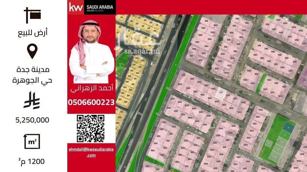 أرض للبيع في شارع شكر ابي الفتوح, حي الجوهرة, مدينة جدة, منطقة مكة المكرمة