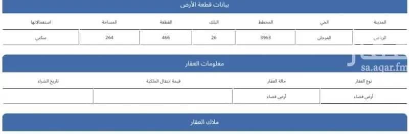 أرض للبيع في حي المرجان, مدينة الرياض, منطقة الرياض