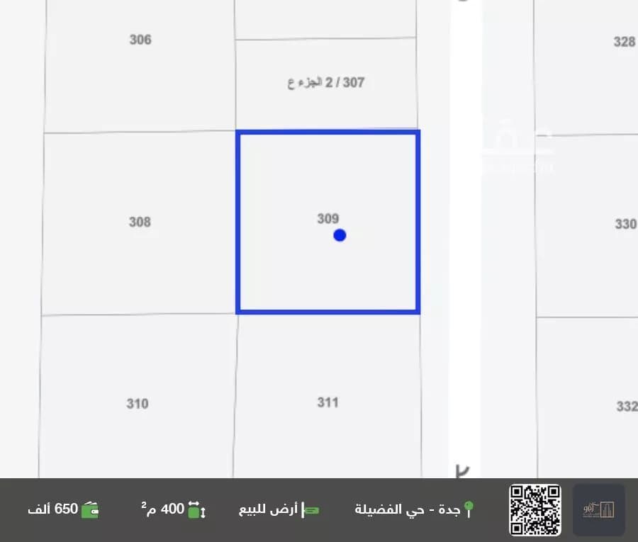 أرض للبيع في شارع حصن بيت الند, حي الفضيلة, مدينة جدة, منطقة مكة المكرمة