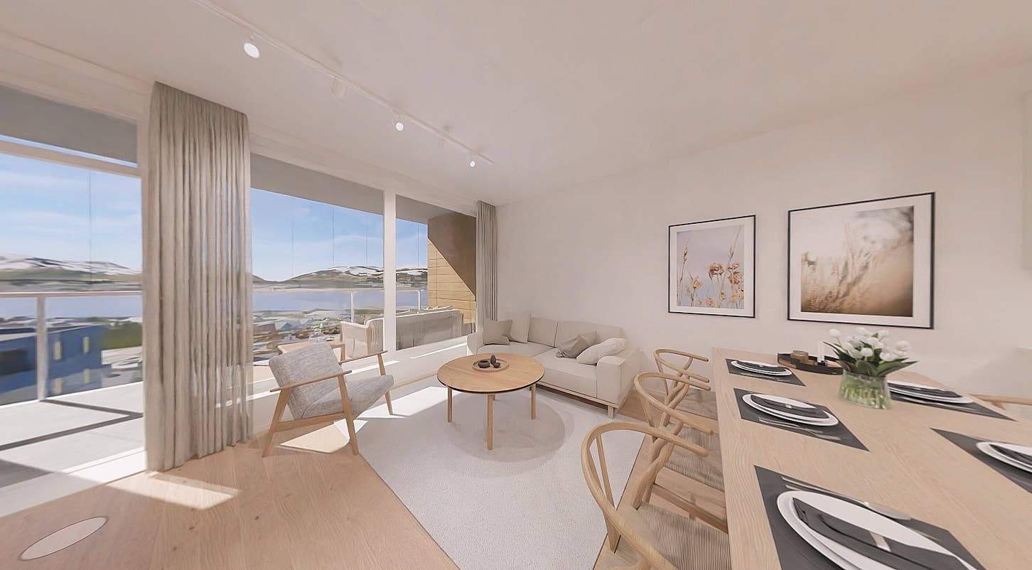 GARANTI Eiendomsmegling Tromsø Innflyttingsklar fra Juli 2026! - Stilfull bolig over to plan med garasjeplass