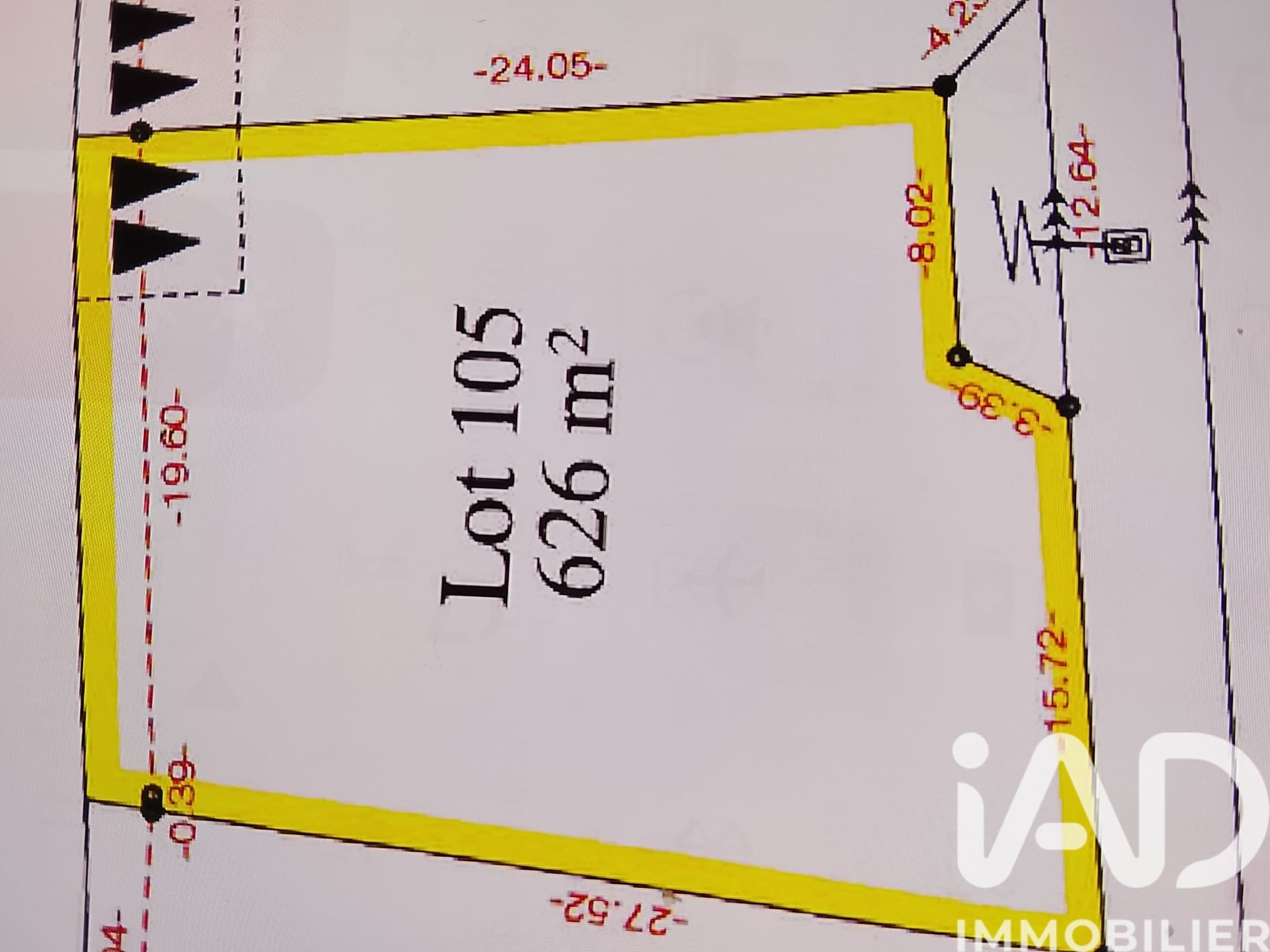 Vente Terrain à bâtir 626 m&sup2;