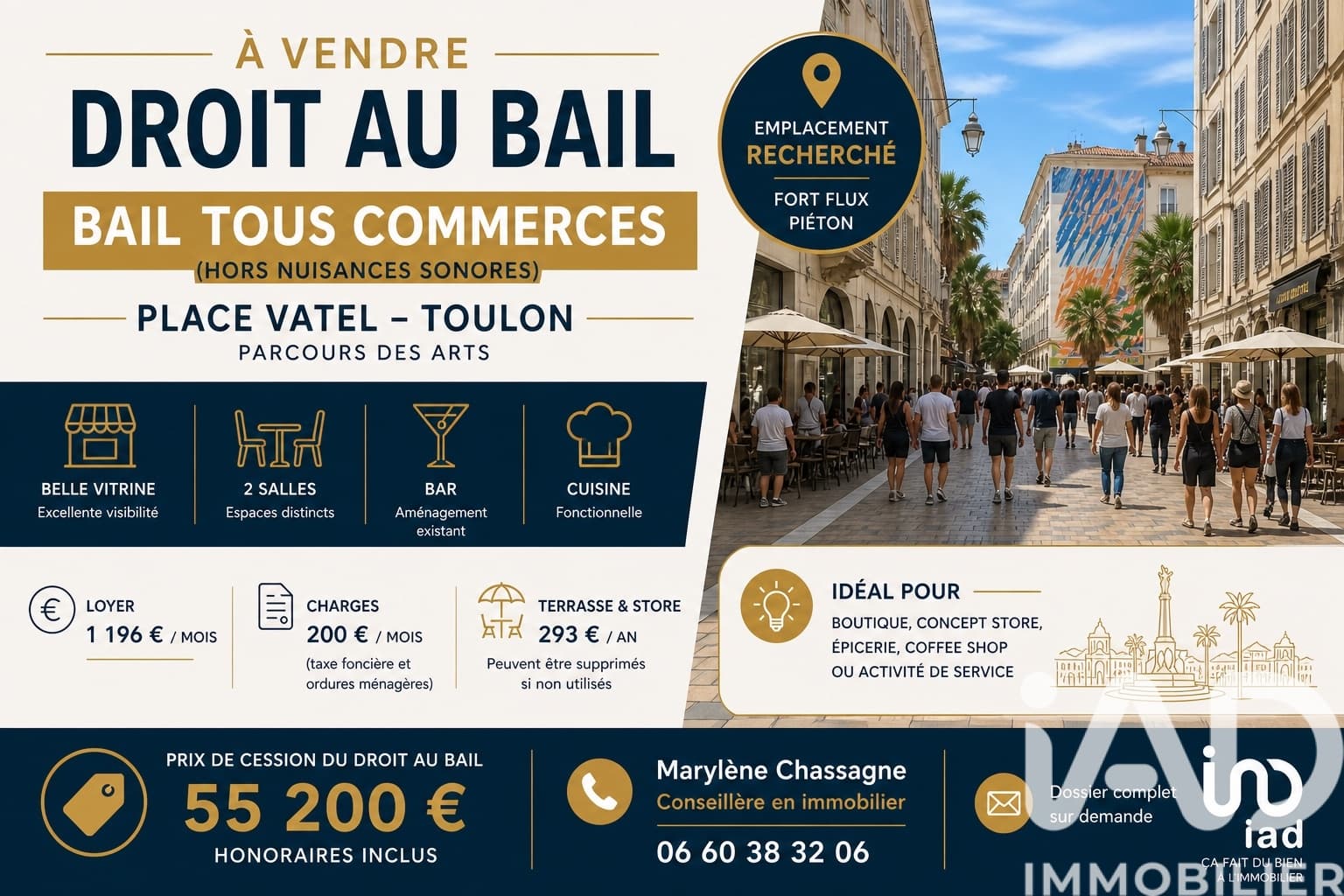 Vente Local commercial 62 m&sup2;