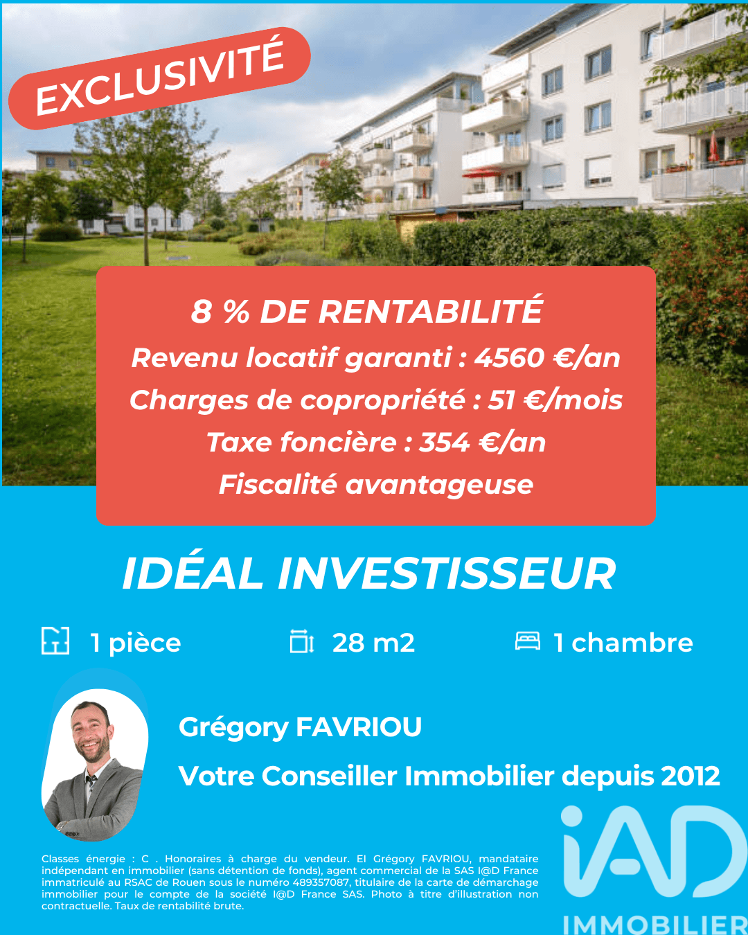 Vente Appartement 1 pièce