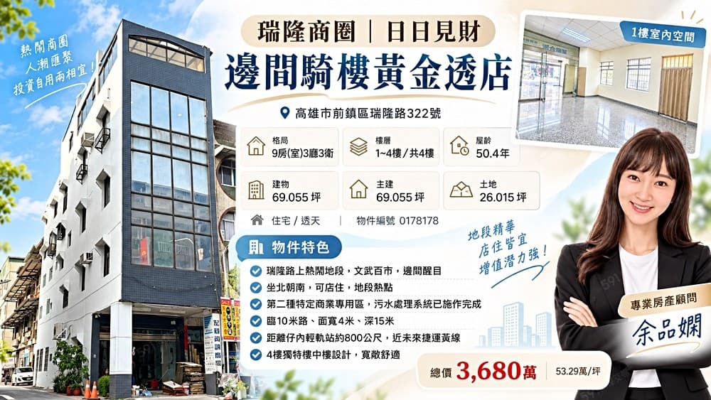 3680萬🤝機廠站/租不如買!!趕快洽詢