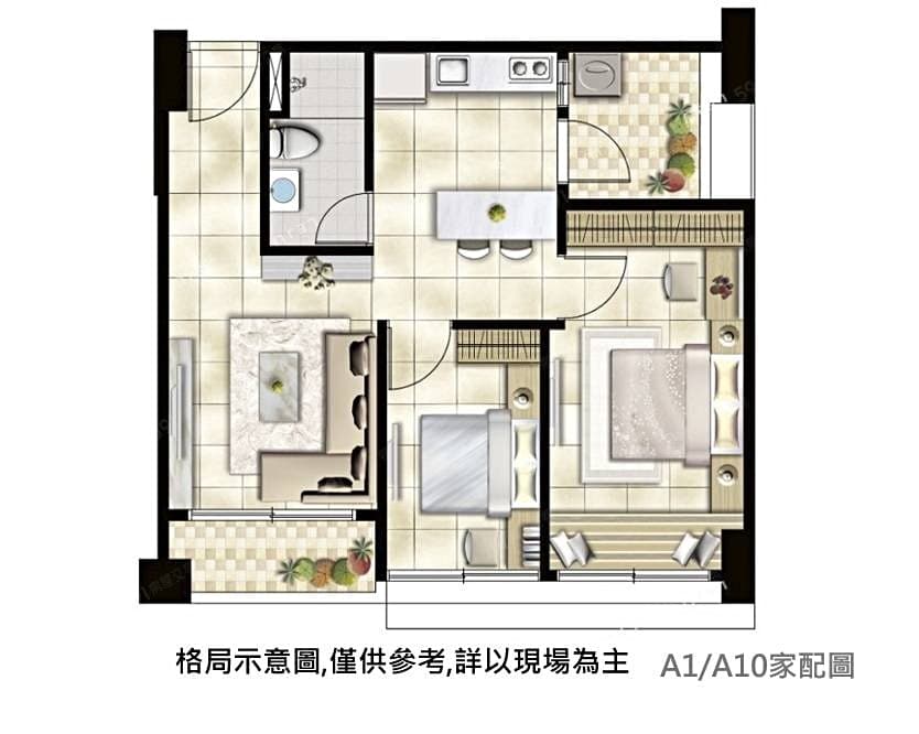 🌈青埔A17🌈尊騰音樂廳🌈漂亮邊間大2房+平車