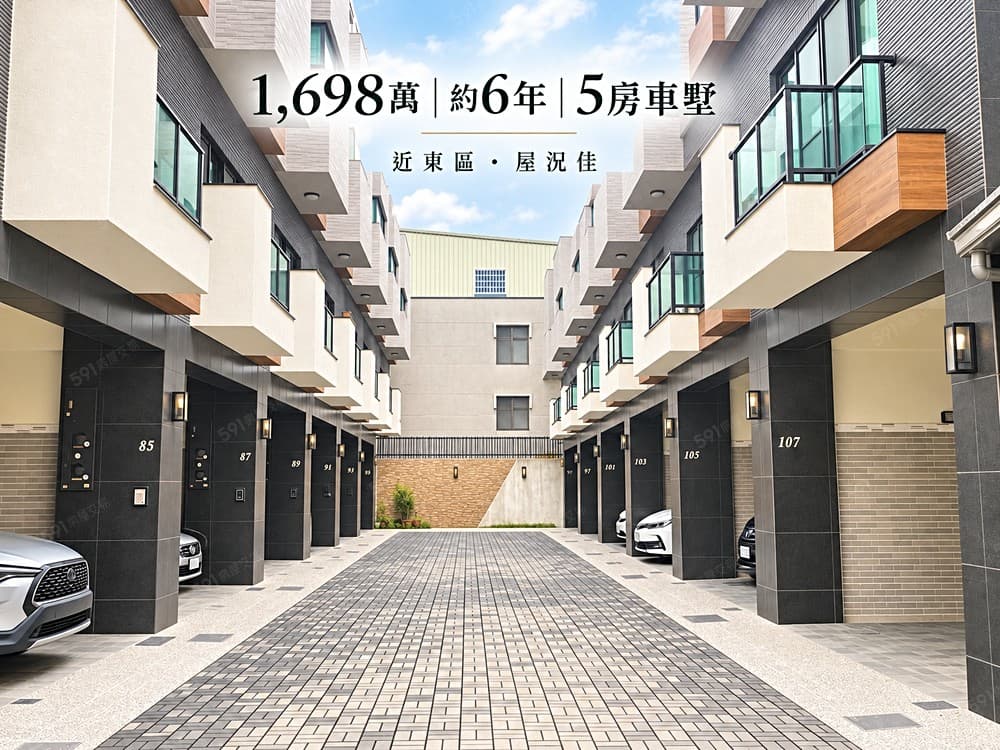 🏡近東區1698萬｜約6年朝南5房孝親車墅