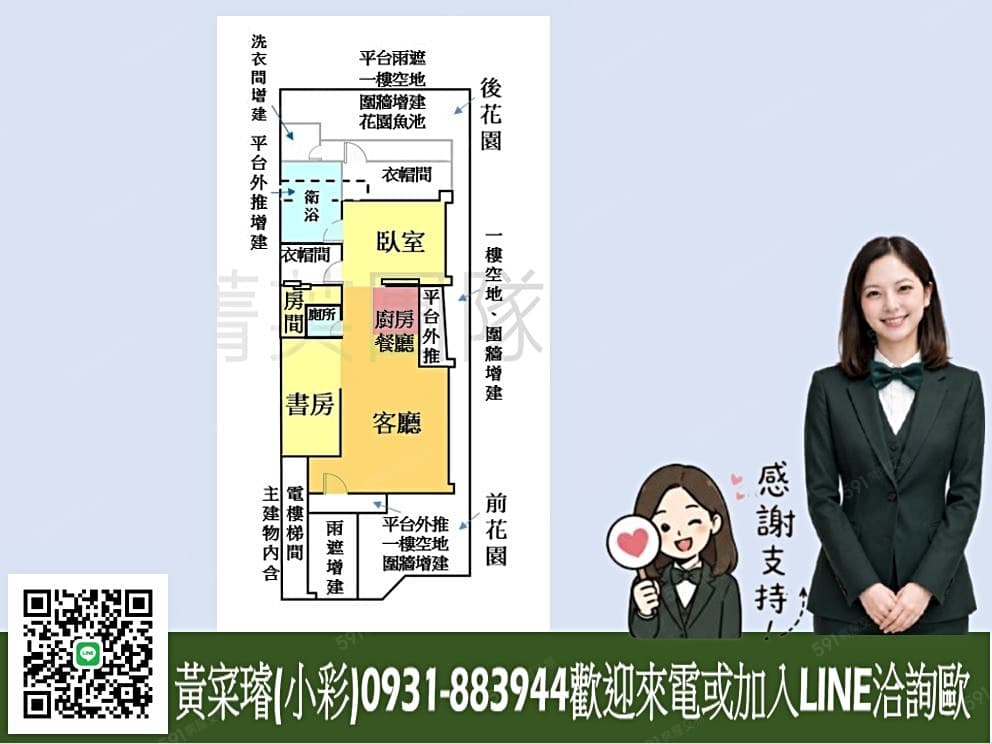 ✨中正國中有獨立車位前後庭院一樓