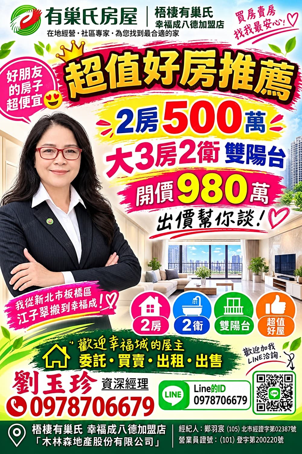 梧棲有巢氏🔥🔥🔥幸福成「最便宜2房」多間可選