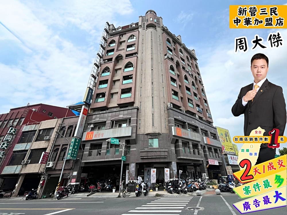 近新營火車站『站前金世界』低總價+電梯套房