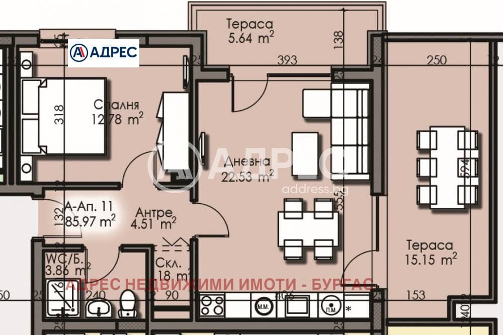 Продава 2-СТАЕН град Бургас, Изгрев