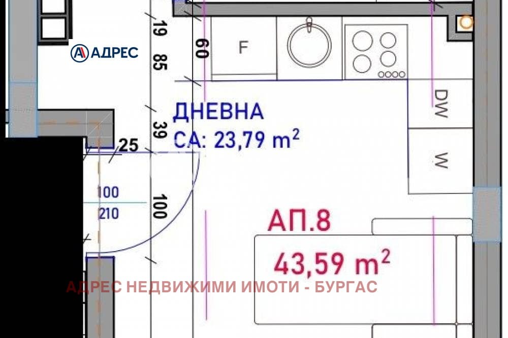 Продава 2-СТАЕН град Бургас, Крайморие