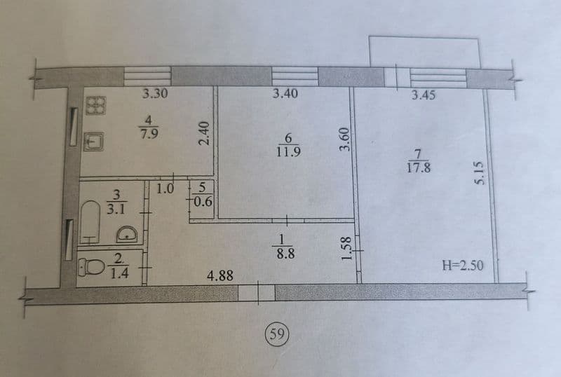 Продам 2-х комнатную квартиру.