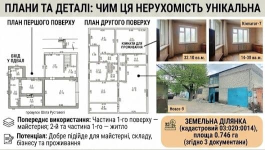 ТЕРМІНОВО! Продам будинок, приміщення під комерцію 229 м² з ділянкою 0,746 га та 2 гаражами