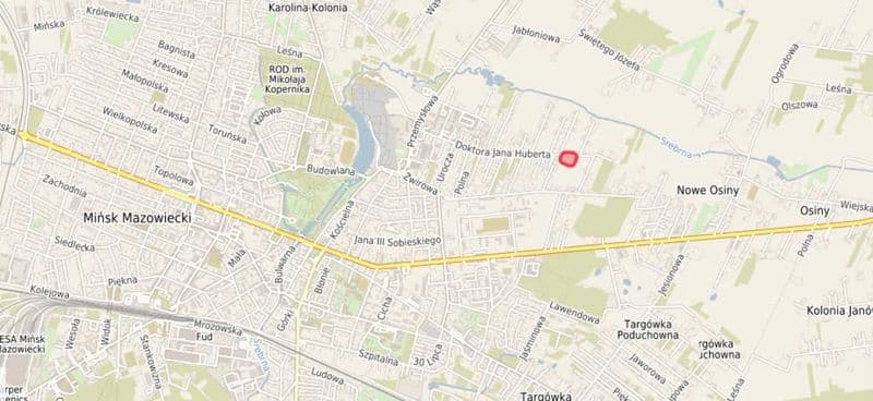 Działka  1314 m² | Karolina ul. Huberta | ASFALT | MEDIA | MPZP