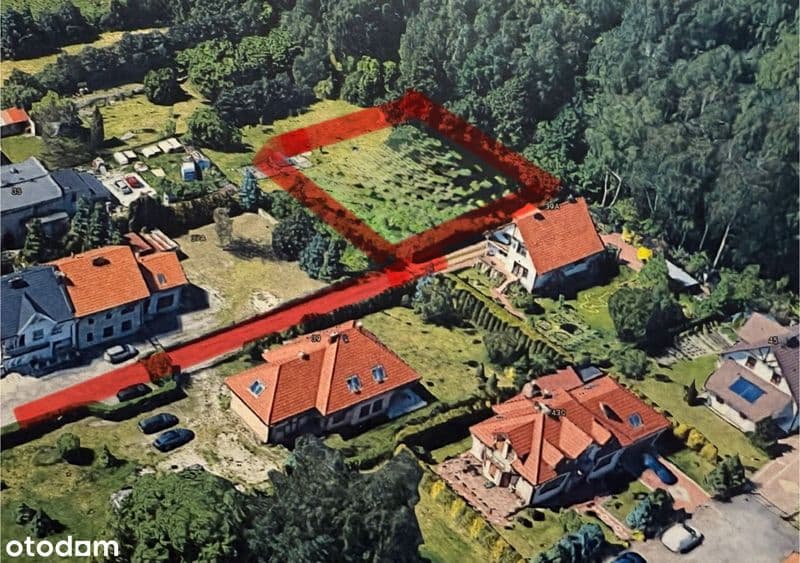 Działka 1000 m2 przy lesie, 500 m od Pogorii, MPZP, media