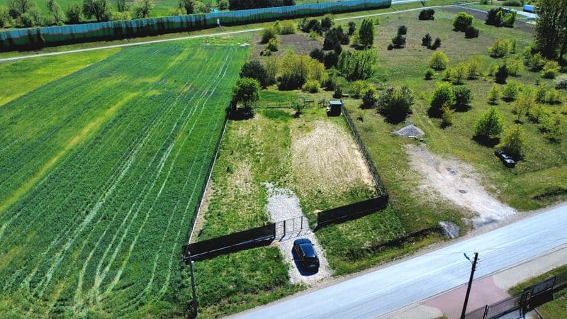 Działka budowlana ogrodzona 23,5x 192m