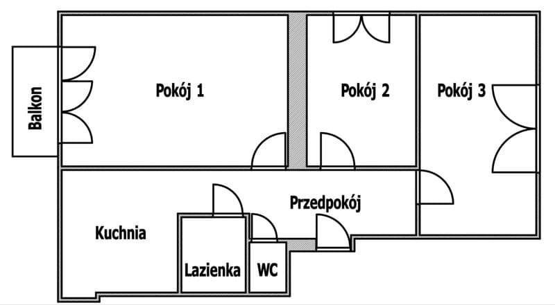 M3 w Centrum z potencjałem - 63 m2  3 pokoje + dwie piwnice