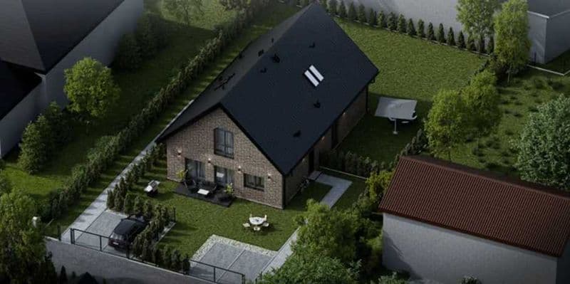 Dom z dużym ogródkiem 423m2 - 111m2 pow. użytkowej - Bawarski Styl