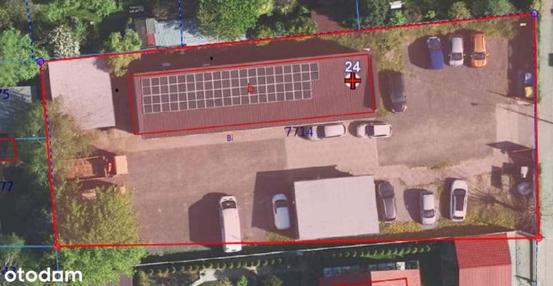 Nieruchomość z budynkiem biurowo-magazynowym i magazynem blaszanym